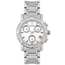 Bulova #96R19 Womens Diamond Accented Chronograph Watch