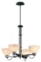 Kenroy Home 90055CBZ Odyssey Four-Light Chandelier, Copper Bronze with White Opal Globes