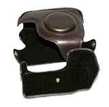 Genuine Leather Case for Canon PowerShot G11 ,G12 Camera, Color Dark Brown