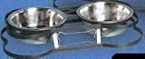 Loving Pets DLV7324 Bone Shaped Wrought Iron Packaged Double Diner