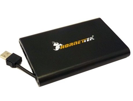 HornetTek 750GB Travel Plus 2.5 USB Portable External Hard Drive w/Built-in USB 2.0 Cable - Retail
