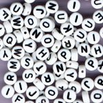 Blue Moon Beads Alphabet Beads 6-Millimeter, Package of 400, White