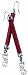 D&G, red lizard print stick earrings with D&G logo charms