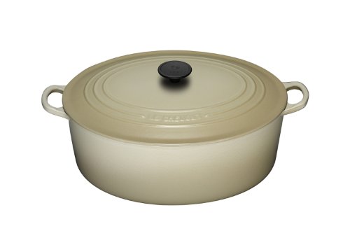 Le Creuset Cast Iron Oval Casserole, Almond, 27 cm