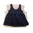 Under The Nile Denim Apron Dress, Blue/Floral, 6 Months Under The Nile Denim Apron Dress, Blue/Floral, 6 Months