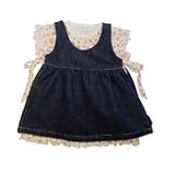 IMAGE OF Under The Nile Denim Apron Dress, Blue/Floral, 6 Months