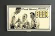 Hand Made Unisex Retro "Drink Large Amounts of Beer" Business Card Holder