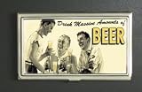 Hand Made Unisex Retro Drink Large Amounts of Beer Business Card Holder