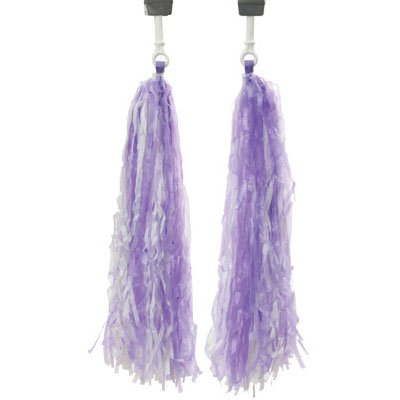 Pyramid Pom Pom Bicycle Streamers, Purple
