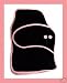 PINK trim and daisy motif CAR MATS. Set of 4