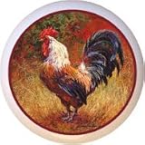 Wrought Iron Rooster Chicken Drawer Pull Knob