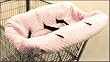 3 N 1 Shopping Cart & High Chair Cover - Minky Pink - Cuter Than A Ducks Butt