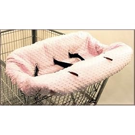 3 N 1 Shopping Cart & High Chair Cover - Minky Pink - Cuter Than A Ducks Butt