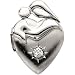 Sterling Silver Mother's Devotion Cubic Zirconia Heart Locket