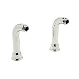 IMAGE OF Rohl AR00380-PN 6-1/2-Inch Length Cisal Pair of Deck Unions for Exposed Tub Filler Mixers Ac7X A1401 and A1901 in Polished Nickel