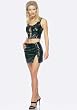 Vinyl Hip Skirt With Side Slit -Black/Large by Leg avenue