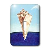 CherylsArt Sea Shells - Sea Shell in front of the Ocean - Light Switch Covers - single toggle switch