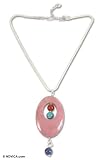 Rhodonite and carnelian necklace, 'Child Fun' 0.1 W 18.5 L