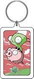 Invader Zim Keychain ~ Invader Zim Gir on Pig Key Chain