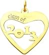 Class of 2013 Heart Cut Out Charm 14K Gold