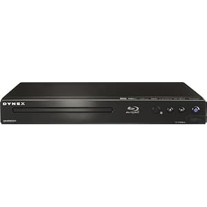 Dynex BluRay Player w/ WiFi We opted to go with this super tiny (and inexpensive) BluRay player to hook into our LED HDTV.  It also has WiFi built in, so we can theoretically stream content through it. 