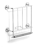Novis Magazine Rack & Double Paper Holder (Chrome)