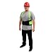 Liberty DuraWear Plain Back Support Belt with Hi-Vis Fluorescent Lime Green Attached Suspenders, Medium, Black