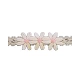 Three pink Daisies on Dainty Lace Headband