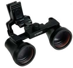 Clip-On Dental Surgical Medical Binocular Loupes -- 25x Power with 460mm Working Distance --Flip Up
