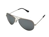 Aviator Sunglasses with Mirrored Lenses, Gold