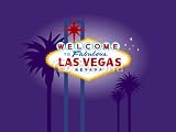 Wallmonkeys Peel and Stick Wall Decals - Illustration of Las Vegas Welcome Sign at Night with Palm Trees - Removable Graphic