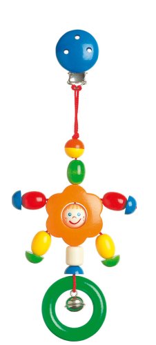 Childrens Toyshop  Toys : Wooden Babies Flower Clip On Toy (15cm)