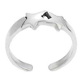 Sterling Silver Women's Star Toe Ring Hypoallergenic Nickel Free .925 Stamp Adjustable Size