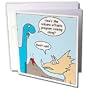 Rich Diesslins Funny General - Editorial Cartoons - Dinosaur Failed Volcano Offsets Program - Greeting Cards-6 Greeting Cards with envelopes