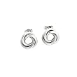 Karat Platinum Love Knot Post Earrings