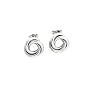 Karat Platinum Love Knot Post Earrings
