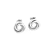 Karat Platinum Love Knot Post Earrings