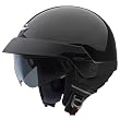 Scorpion EXO-100 Open Face Motorcycle Helmet - Retractable Faceshield - Solid Black (X-Large - 89-5184)