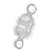 Silver Plated Barrel Magnetic Clasps 5mm x 11mm (6)