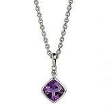 18ct Amethyst and Diamond Pendant