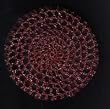 Metallic Cranberry Classic Crocheted Hair Bun Cover XL