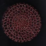 Metallic Cranberry Classic Crocheted Hair Bun Cover XL