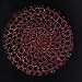 Metallic Cranberry Classic Crocheted Hair Bun Cover XL