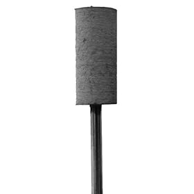 Rubberized Abrasive Cylinder - 320 Grit Silicon Carbide 3/32" Shank