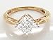 0.50 Carat Princess Diamond Cluster Ring in 18ct Solid Yellow Gold