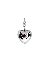 SilveRado (tm) VR004G-RB2 Verado Sterling Silver Heart Ruby July Pandora Compatible Bead / Charm