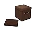 Casual Home Microsuede Folding Storage Ottoman, Brown