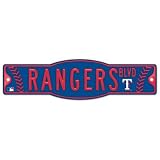Texas Rangers Official MLB Baseball Team Logo 4"x17" Street Sign