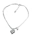Guess - UBN31107 - Collier Femme - Métal Argent - Breloques - Fleur Strassée - Coeur - 39 cm
