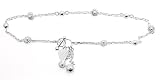 Flower With Toggle Novelty Sterling Silver Anklet Bracelet 95